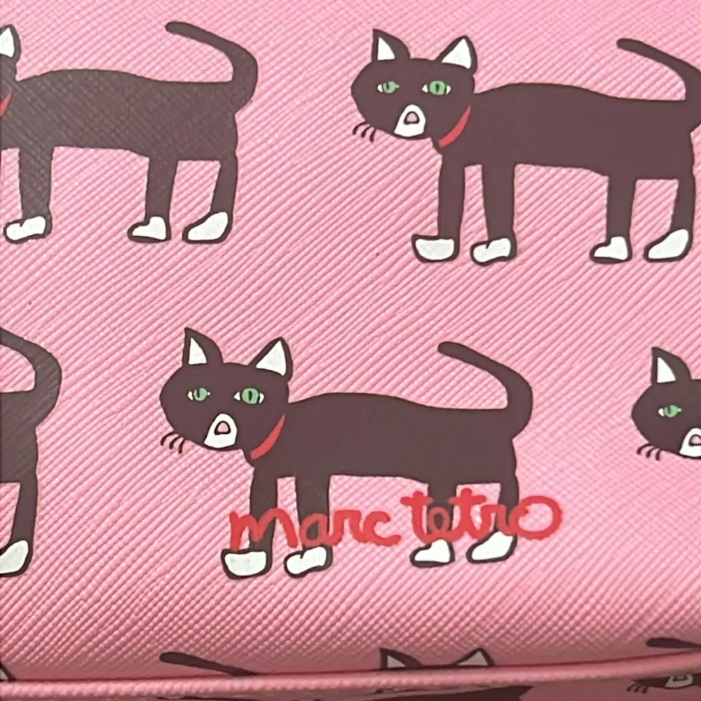 Marc Tetro Black Cat Make up Zipper Clutch Bag New with Tag